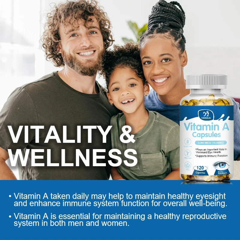 Vitamin A Capsules Supports Healthy Vision & Immune System and Healthy Growth & Reproduction