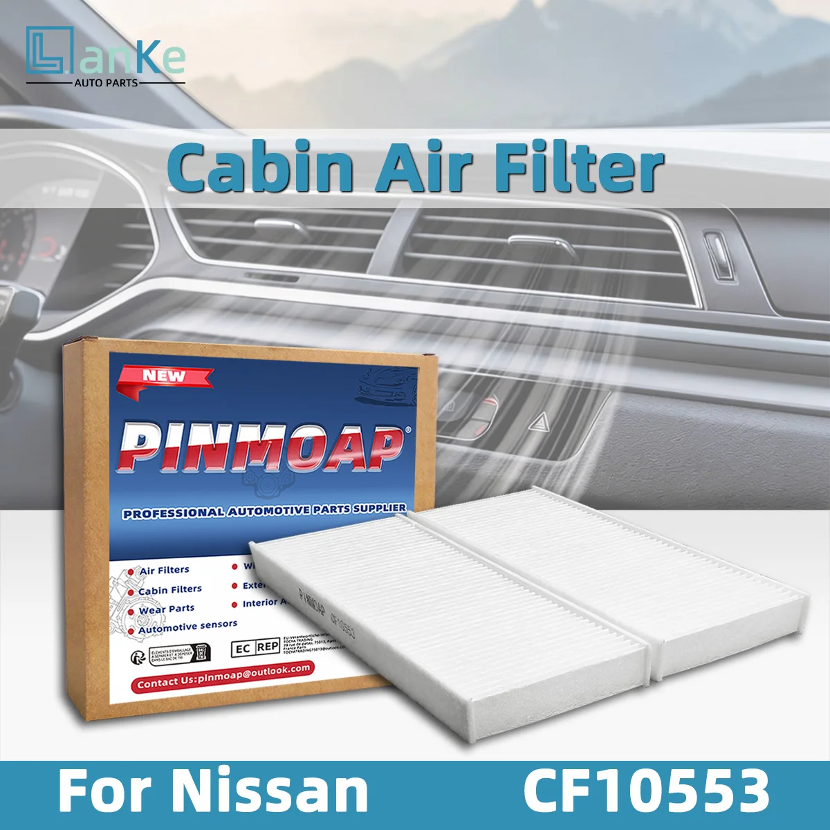 Lanke Premium Automotive Cabin Air Filter Adsorb Formaldehyde Secondhand Smoke For Nissan Xterra Pathfinder CF10553 B7200-3S500