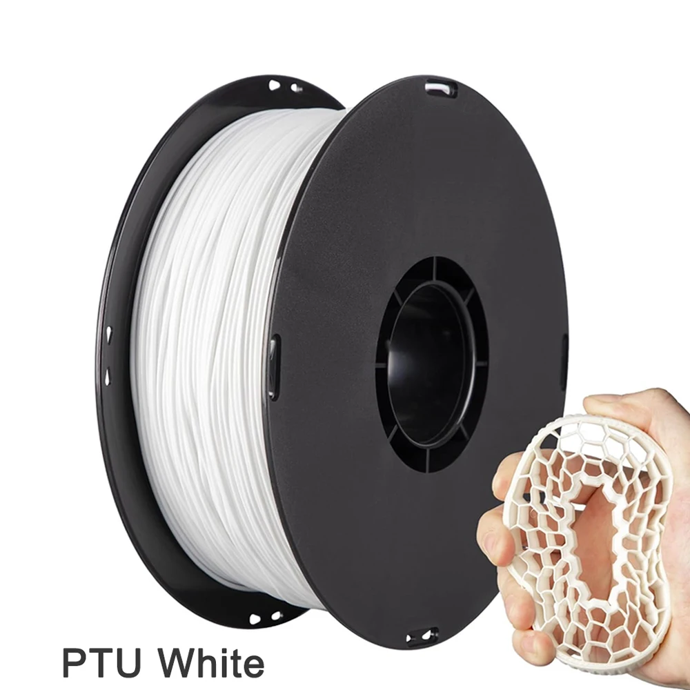 1.75 مللي متر خيوط طابعة ثلاثية الأبعاد بيضاء مرنة من مادة البولي يوريثان 1.75 مللي متر 250 جرام 500 جرام 1 كجم مادة مرنة من مادة البثق خيوط ثلاثية الأبعاد التسامي