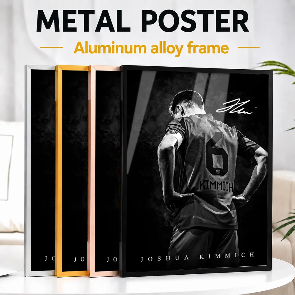 Joshua Kimmich Metal Poster With Aluminum Alloy Frame Personalized Photo Bold Sports Style Wall Art For Study Memorable Fan Gift