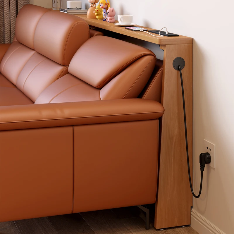 Function Electric sofa rear shelf against the wall Super narrow bedside clip gap Back against the cabinet Solid wood edge