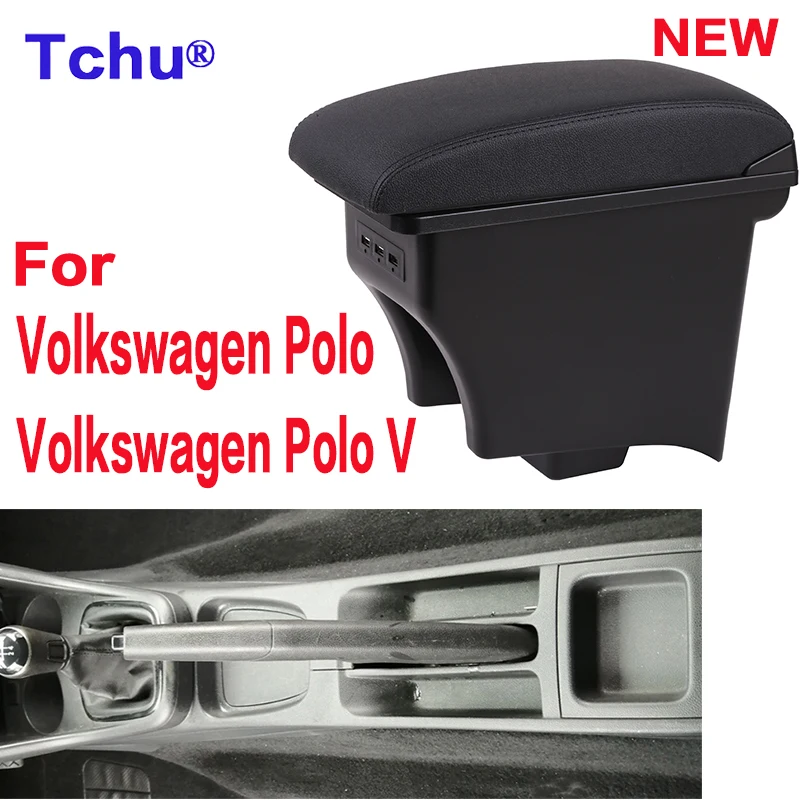 

For Volkswagen Polo armrest box 2009-2020 For VW Polo V Armrest car center console modification accessories USB Integrated