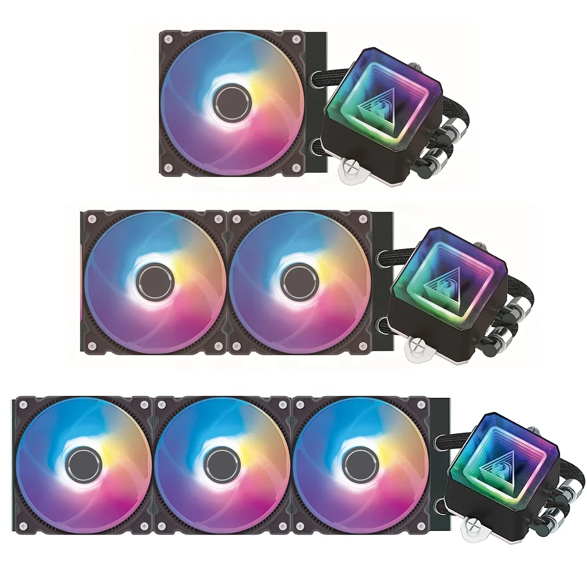 RQ ruiquan aio cooler fans&cooling rgb fan cpu coolers pc fan 120mm 240mm 360mm water cooler for pc computers