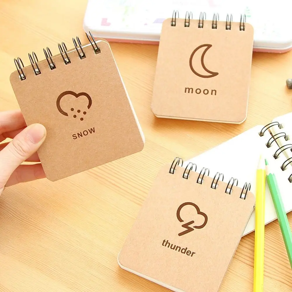 Exercise Book School Stationery Diary Book Writing Pads Office Supplies A7 Notebook Hand Account Weather Notepad Coil Notebook