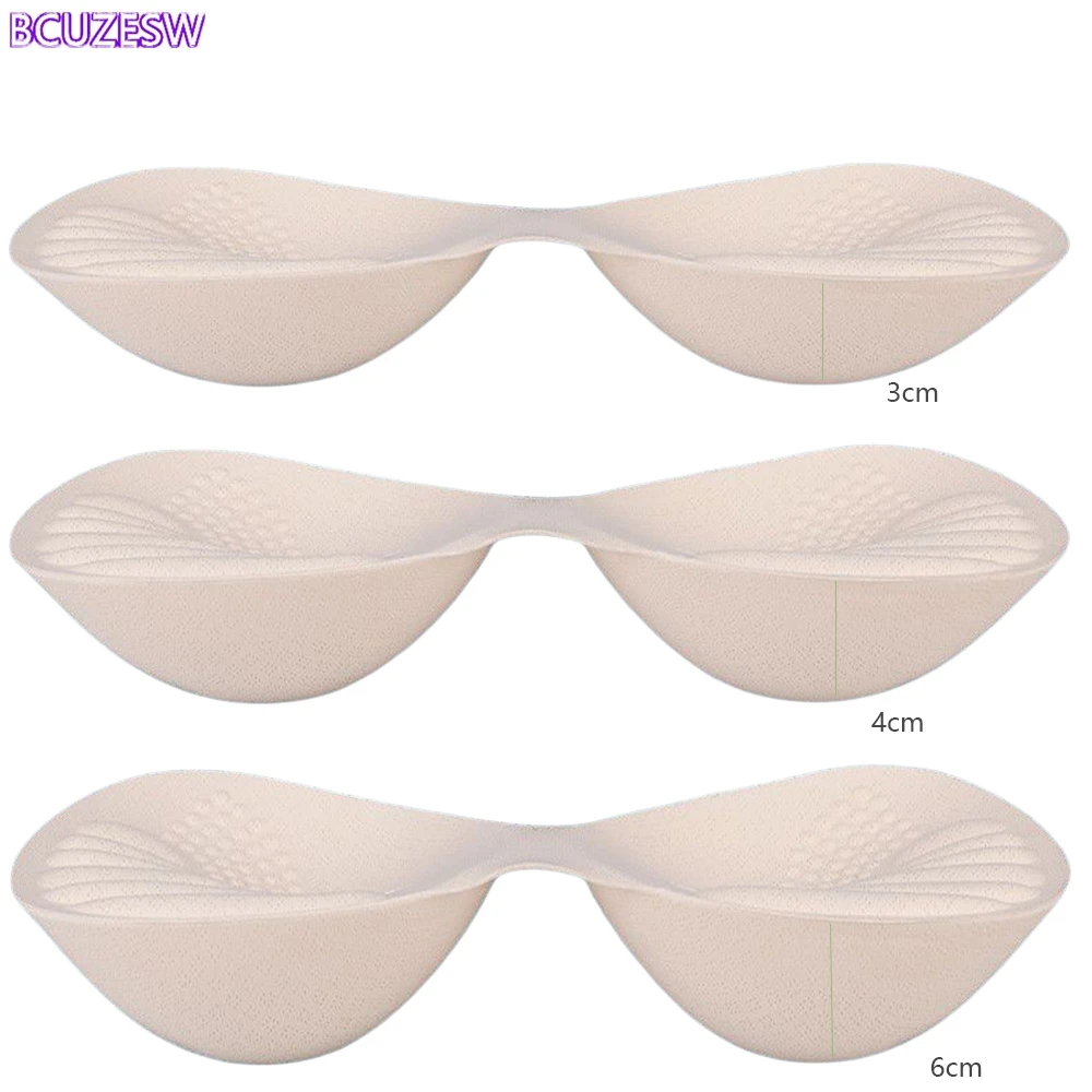 

Thicked Invisible Removable Push Up Bra Pads Inserts Women Latex Bikini Bra Pad Chest Foam Swimwear Inserts Cups 3/4/6cm