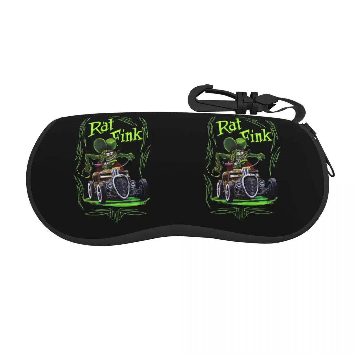 Rat Fink Classic Sunglasses Soft Case Neoprene Zipper Comic Cartoon Shell Eyeglass Case Custom Protective Box For Glasses