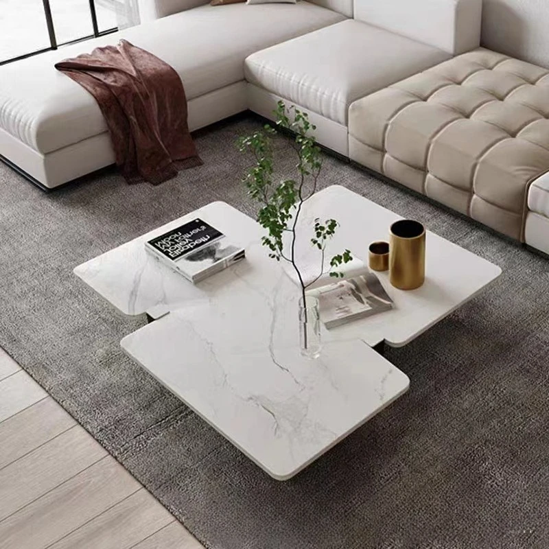 Slate coffee table Modern simple living room Creative  Marble special-shaped design Small apartment