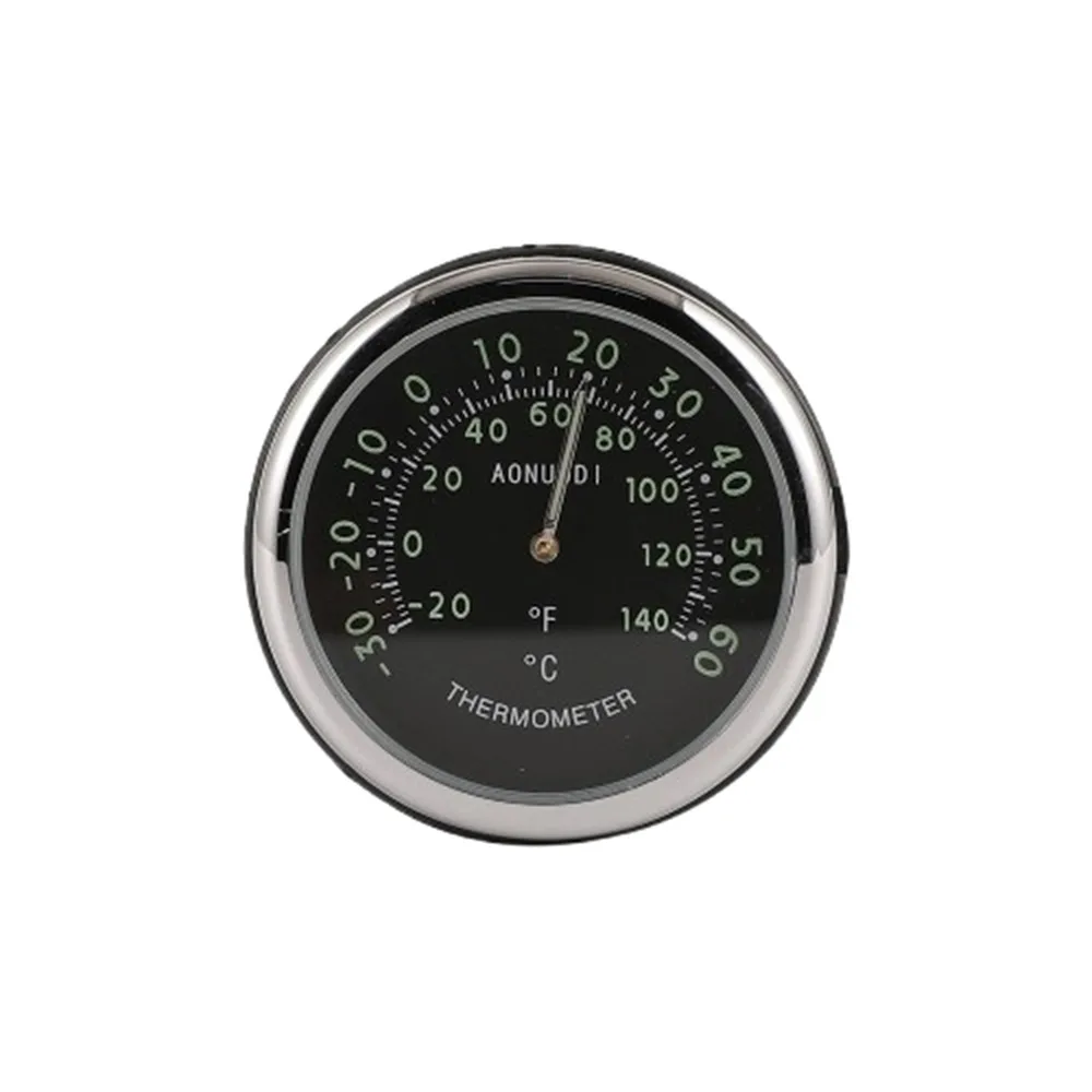 

Luminous Car Mounted Thermometer 40mm Diameter LED Display Car Digital Thermometer Round Panel Car Hygrometer Car Interior