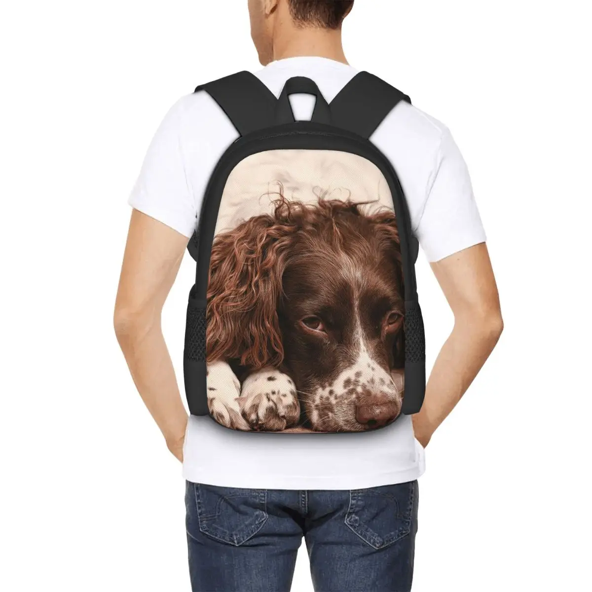 

Рюкзак для студентов English Springer Spaniel, школьная сумка, походный рюкзак для путешествий, модная сумка для книг, сумки на плечо для мужчин и женщин