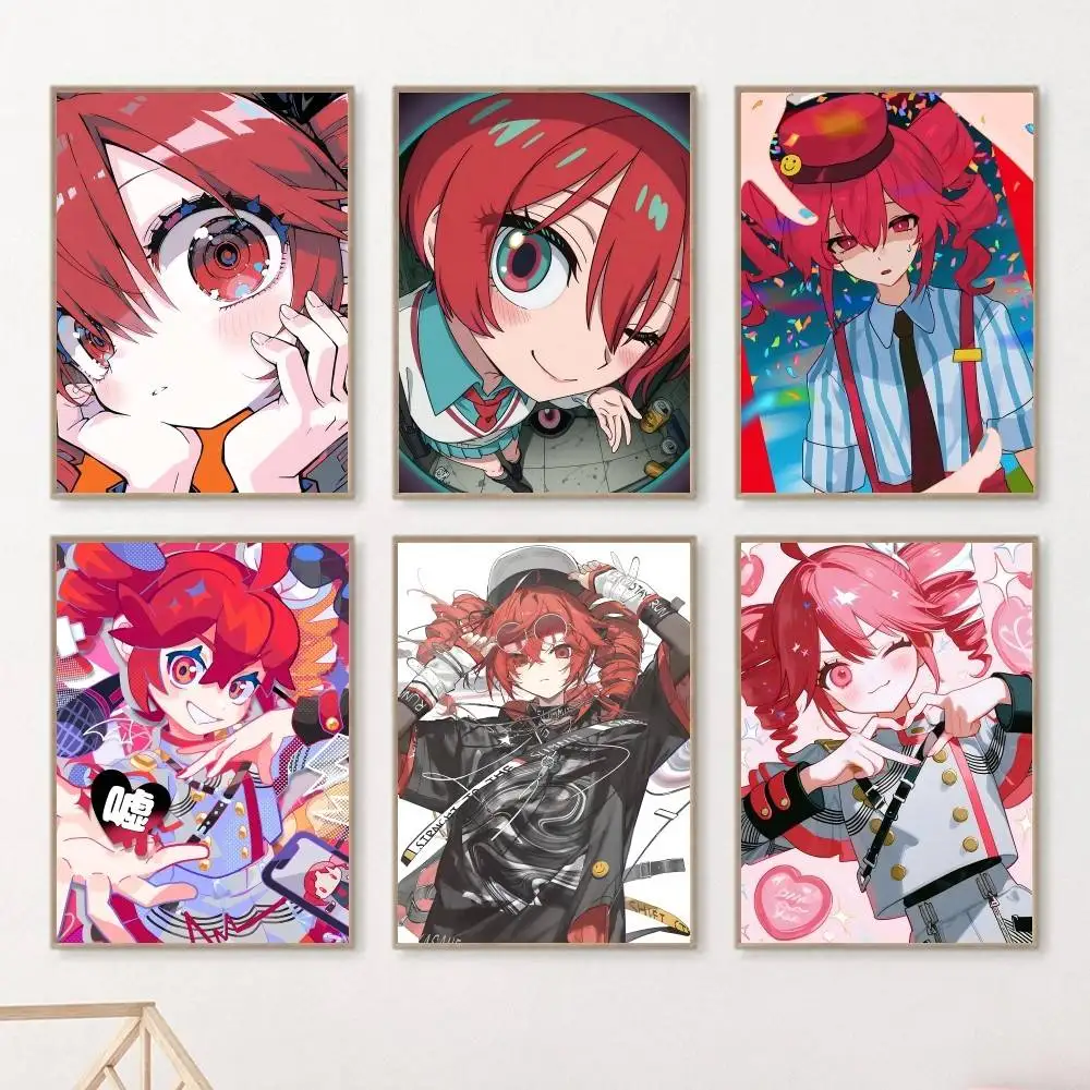 Creative Virtual Singer Anime K-Kasane T-Teto Manga Posters HD Print Vintage Wall Art Decor for Home Study Room