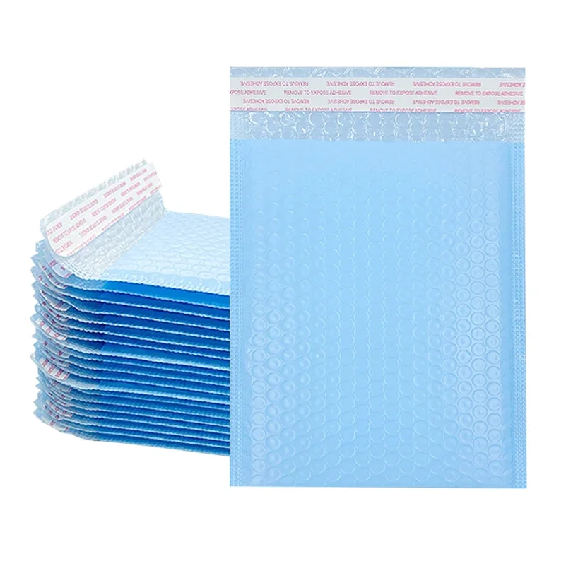 50PCS Sky Blue Bubble Mailers Bubble Padded Mailing Envelopes Mailer Poly for Packaging Self Seal Shipping Bag Bubble Padding