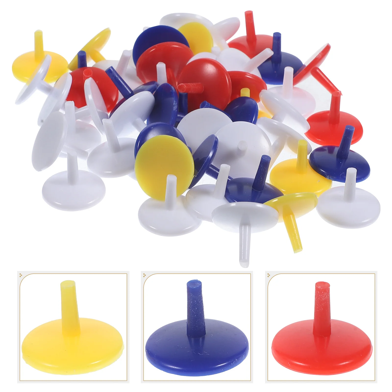 50 قطعة علامة كرة جولف 0.71 بوصة علامات بلاستيكية مستديرة متنوعة الألوان لوضع خط أداة الملحقات أدوات تدريب الجولف #4