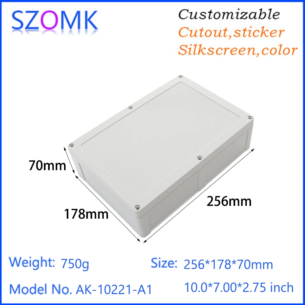 256*178*70mm Outdoor Electrical Power Button Plastic ABS Project Case Pulse Controller Waterproof Box Ip68 Junction Box
