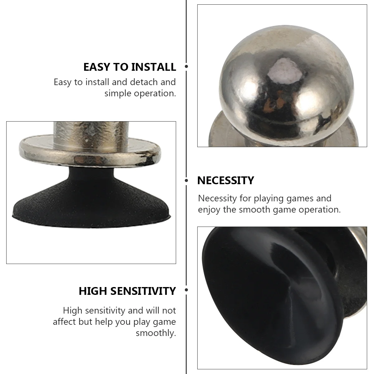 2Pcs Game Button Assistant Gadget High Sensitivity Metal Trigger for Phone Tablet Shooting Games Universal Fit Mobile Gaming