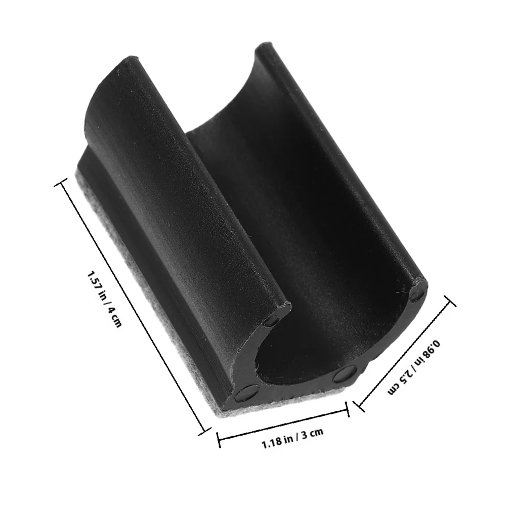 5個 22mm ブラック + フェルト U字型フリップエッジ椅子脚プロテクター 滑り止め 再利用可能 静音 耐摩耗性 フロアプロテクター、家具