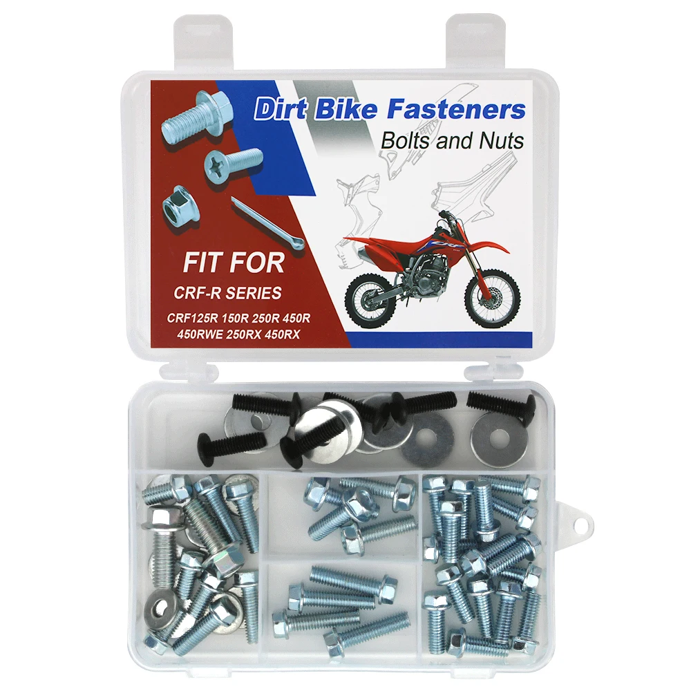 For HONDA CRF125R CRF150R CRF250R CRF450R/RX CRF450RWE CRF250RX Dirt Bike Fender Body Engine Plastic Frame Bolt Kit Bodywork