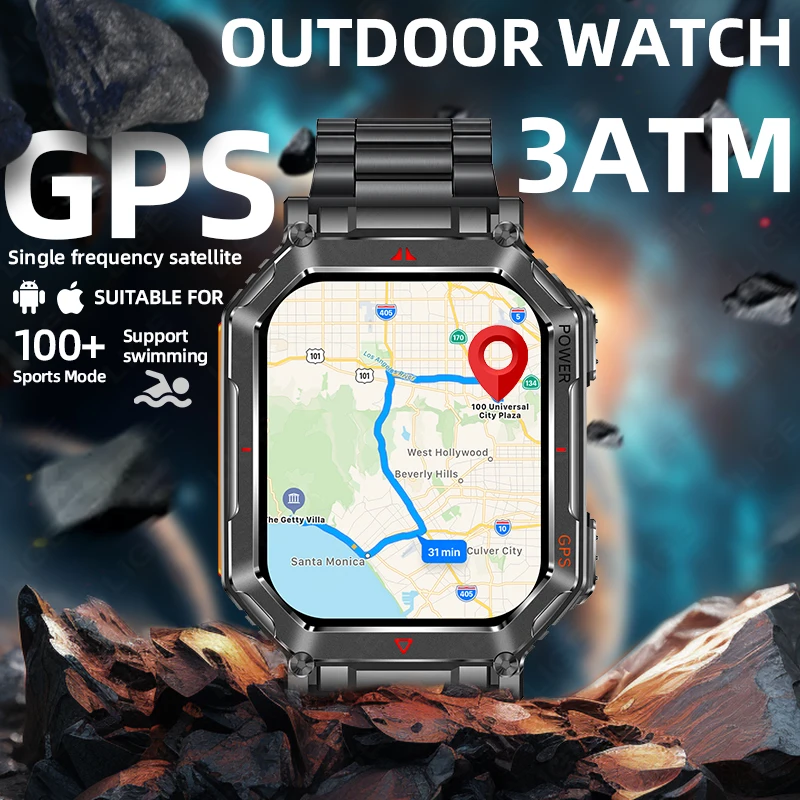 

LIGE Новый GPS Спортивный трекер Смарт-часы 3ATM Водонепроницаемый Фитнес-монитор здоровья Мужские часы Bluetooth Вызов Батарея 450 мАч Смарт-часы