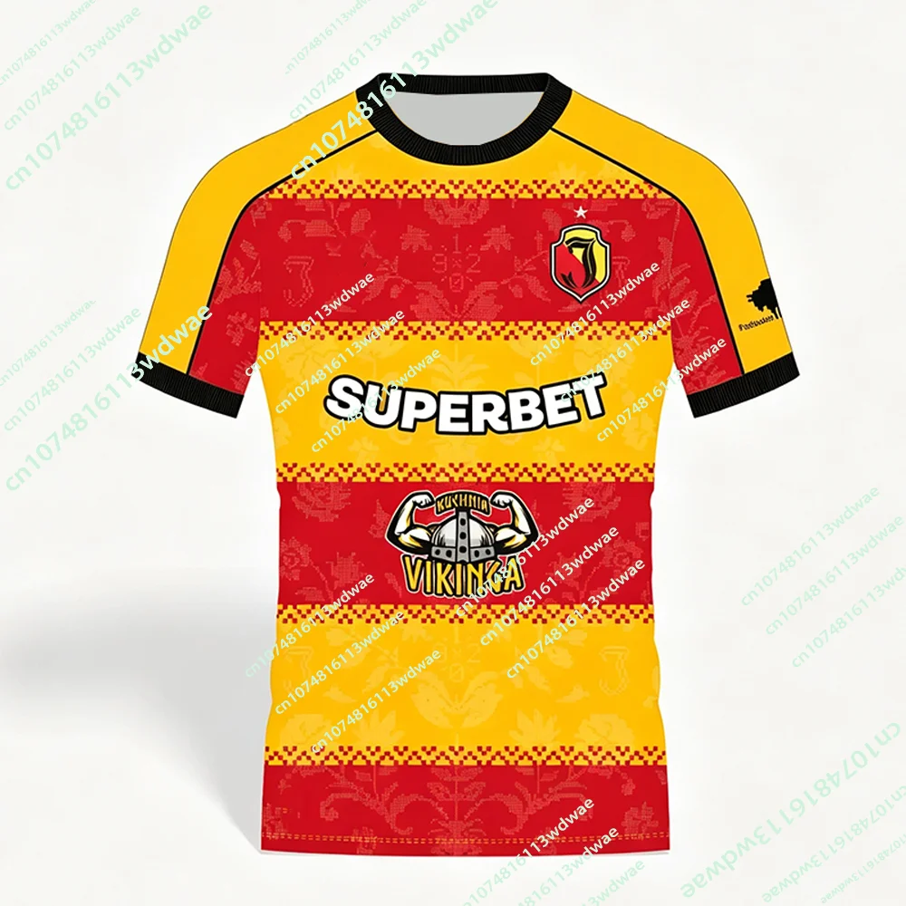 27/26 New Arrivals Poland Jagiellonia Białystok Jersey Quick-Dry Football Mens T-Shirt 3D KID Sports Family Fans Footy Jersey