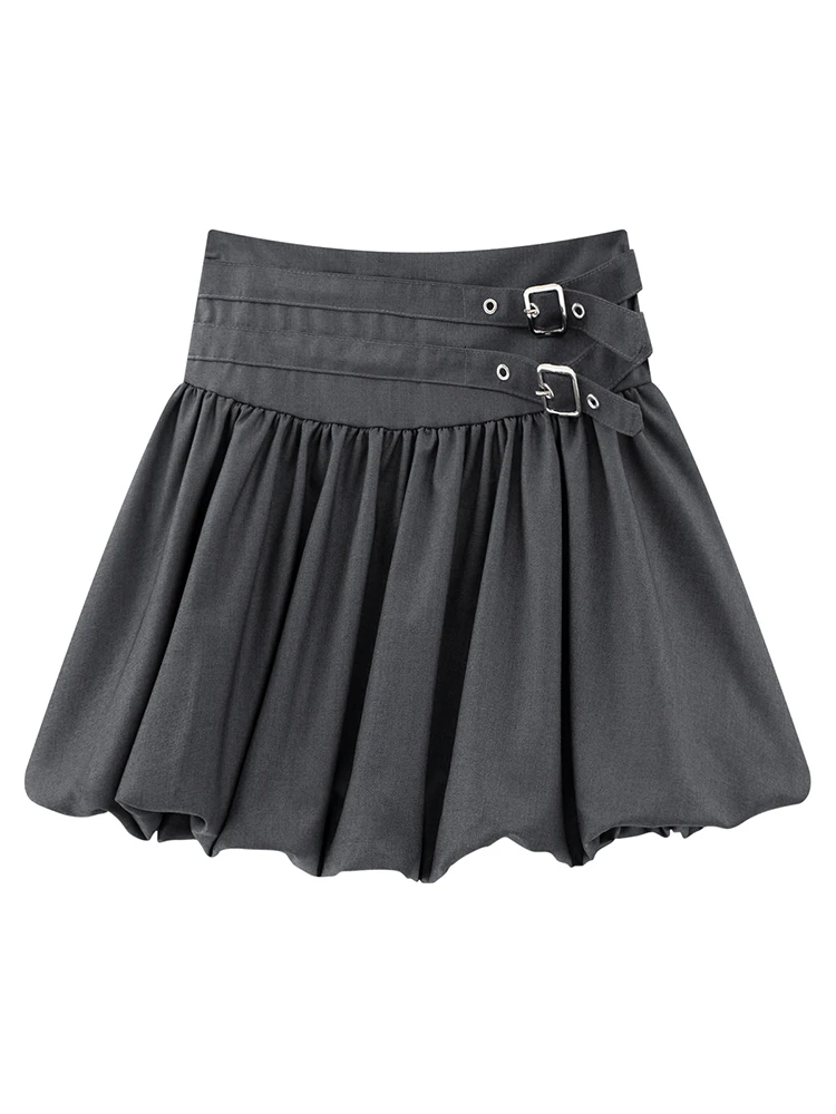 Women's Mini Skirts Kpop 2000s Aesthetic Y2k Korean Preppy Skirt A-line Harajuku High Street Design Harajuku Cyber Punk Grunge