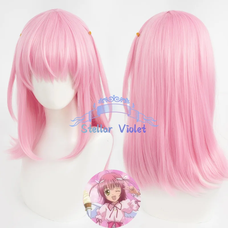 

Anime Shugo Chara! Hinamori Amu Cosplay Wig Pink 50cm Long Heat Resistant Synthetic Hair Halloween Anime Wigs + Wig Cap