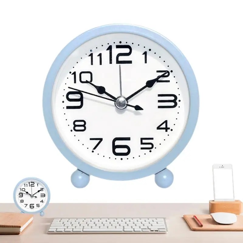 

Alarm Clock With Arabic Numerals Non-Ticking Silent Battery Operated Table Desk Alarm Clock Minimalist Alarm Clock For Bedroom