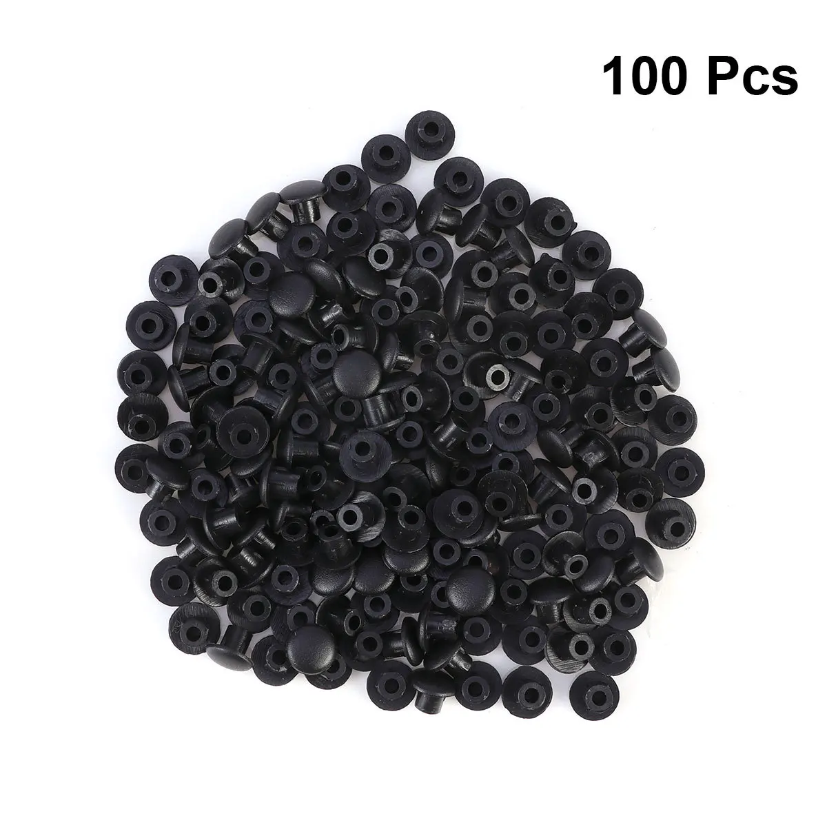 100 pezzi 5 mm coprivite tappi cerniera decorativi per porte dell'armadio mobili per finestre coperture per bulloni in plastica nera piastra cerniera