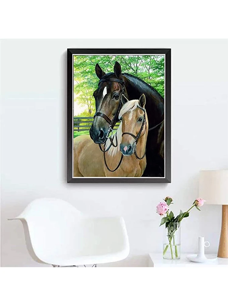 DIY Diamond Painting Horse Cross Stitch Diamond Embroidery Animal 5D Full Square Picture Rhinestones Mosaic Art Home Decoration