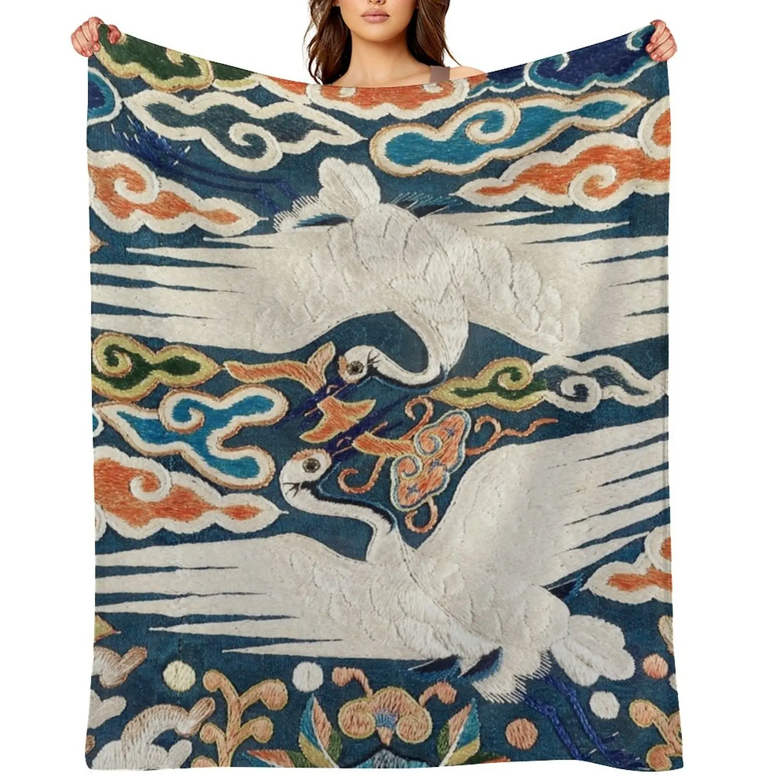 

Joseon Dynasty Korean Tapestry Asian Cranes Throw Blanket Blankets For Baby Thins Bed linens Nap Blankets