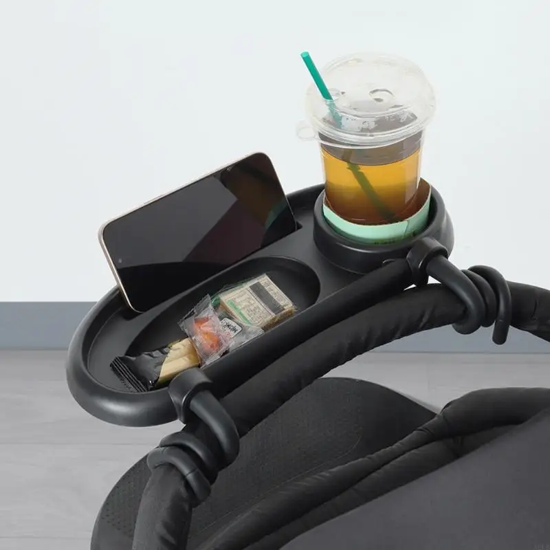 

Slip Proof Toy Storage Plate for Baby Strollers Toddler Infant Pushchair Dining Tray for Food Drinks Storage A2UB