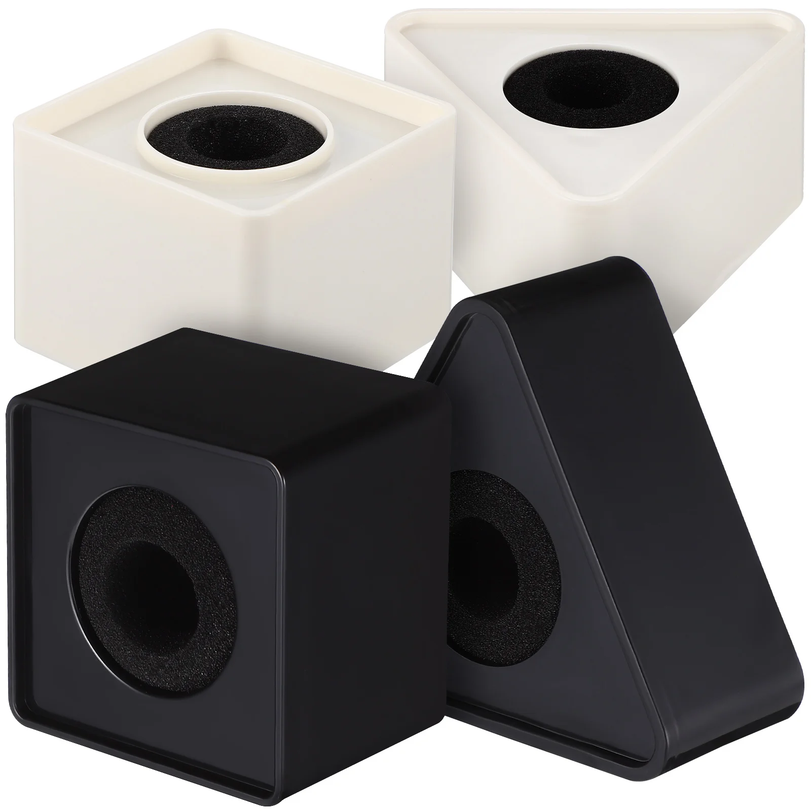 

1Set Portable Durable ABS Microphone Logo Station Easy Carry Practical Interview Mic Flag Stand Multi-Functional Blank Surfaces