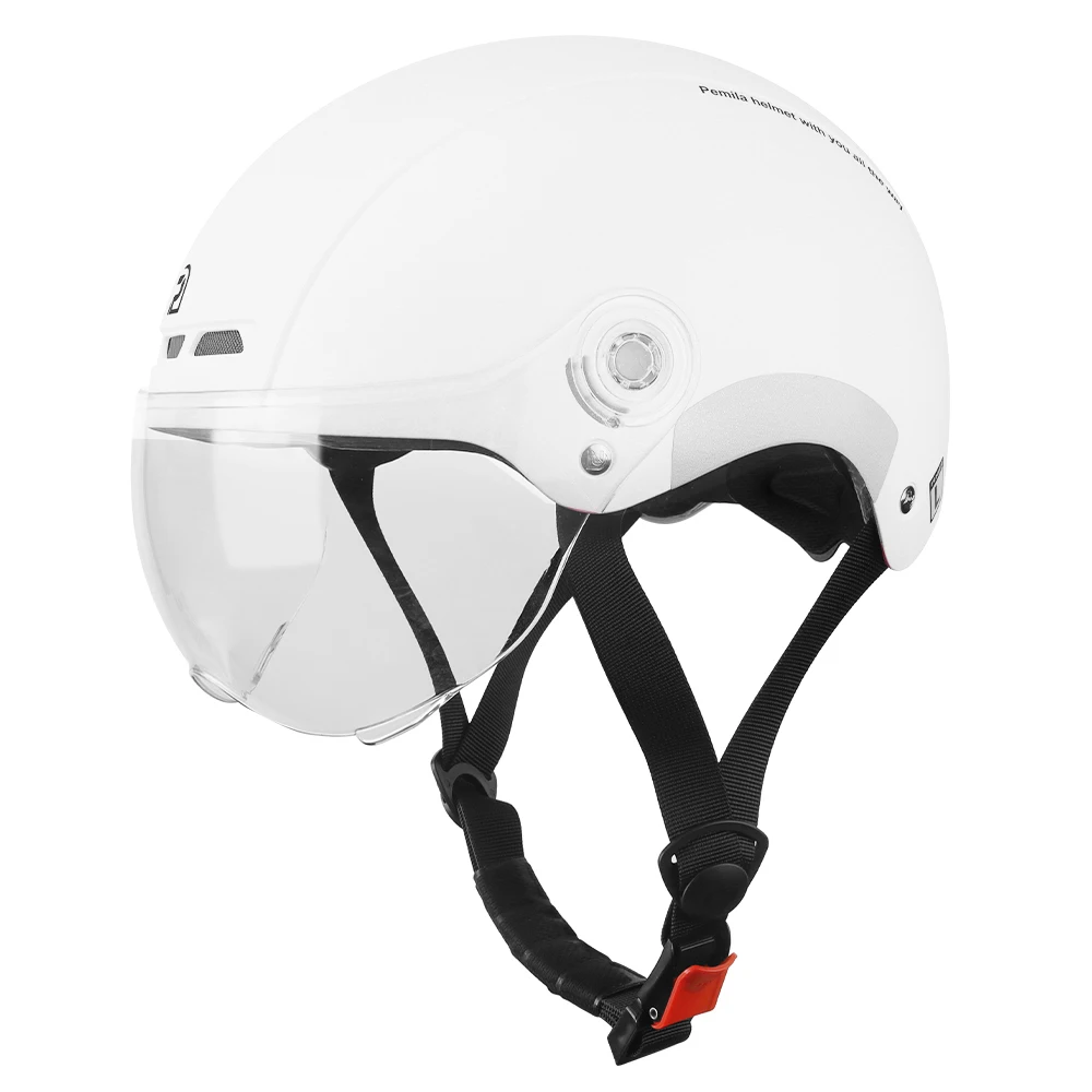 PEMILA Fietshelm met bril Lens Gehoorbescherming Reflecterende sticker Fietshelm MTB Road E-Bike Fietshelm voor volwassenen