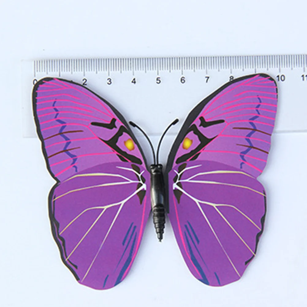 

24pcs Artificial Butterfly Stakes Simulation Insect Decor For Garden Plant Ornament Indoor Outdoor Waterproof Pvc Sticks For