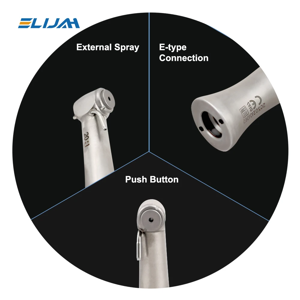 Dental 20:1 Denspay S MAX SG20 Contra Angle Slow Low Speed Handpiece Reduction Implant Surgery Contra Angle  Dentist Instruments