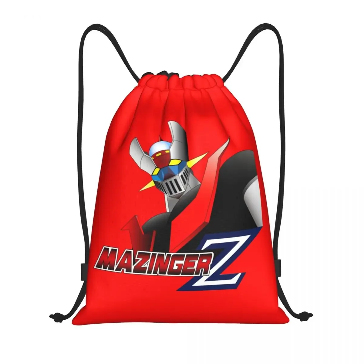 

Custom Mazinger Z Drawstring Bags Women Men Lightweight UFO Robot Anime Manga Sports Gym Storage Backpack