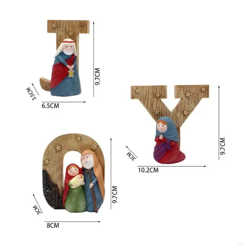 KX4B God Heaven Family Figurine Set estante estante Distinmed Dedomed Dedomy Statue Statue para ventana cabina