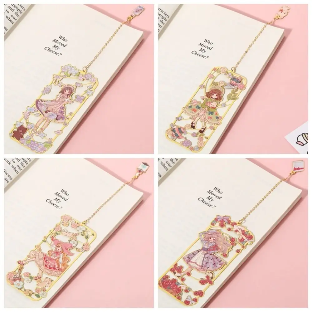 Chinese Style Cartoon Bookclip Brass Tassel Cartoon Brass Bookmark Cartoon Cute Chinese Style Pagination Mark Graduation Gift
