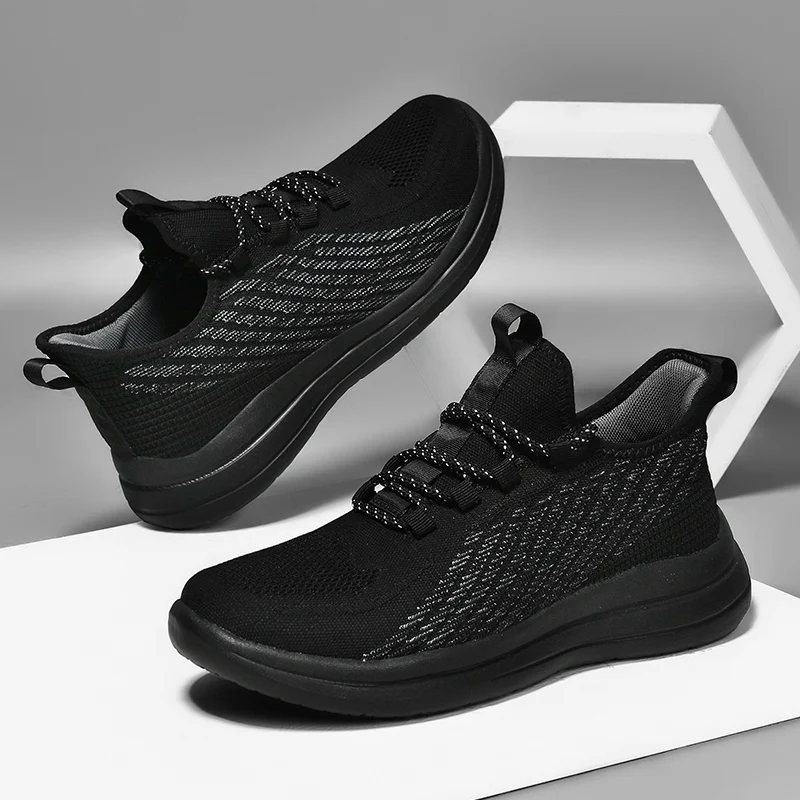 

Sneaker 3 Running Shoes Sport Shock-absorbing Elastic Knitting Vamp Non-Slip Casual Tennis Shoes Female Sneakers for Men