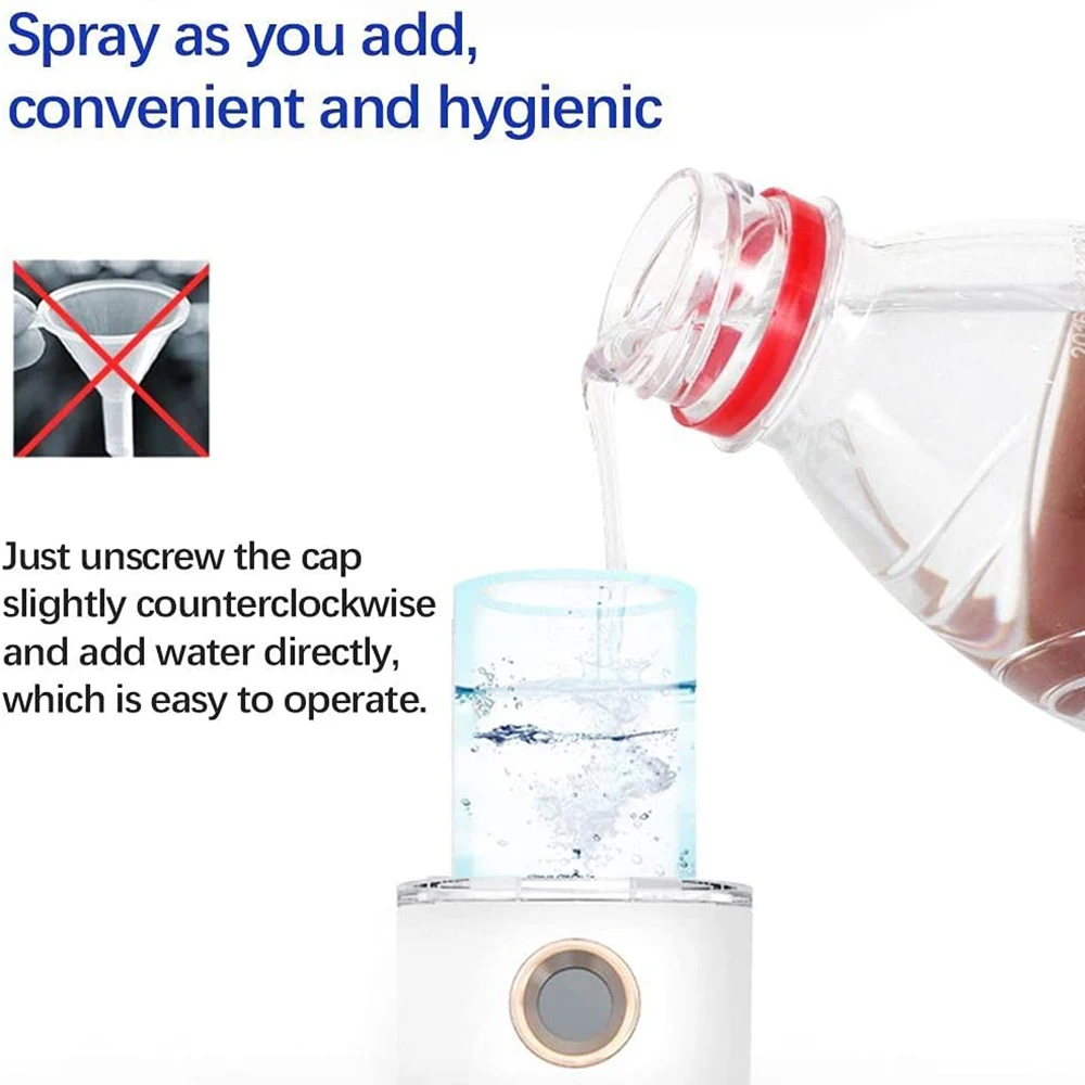 Portable Steamer, Mini USB Humidifier, Nano Sprayer, Handy Face Steamer Mist Machine