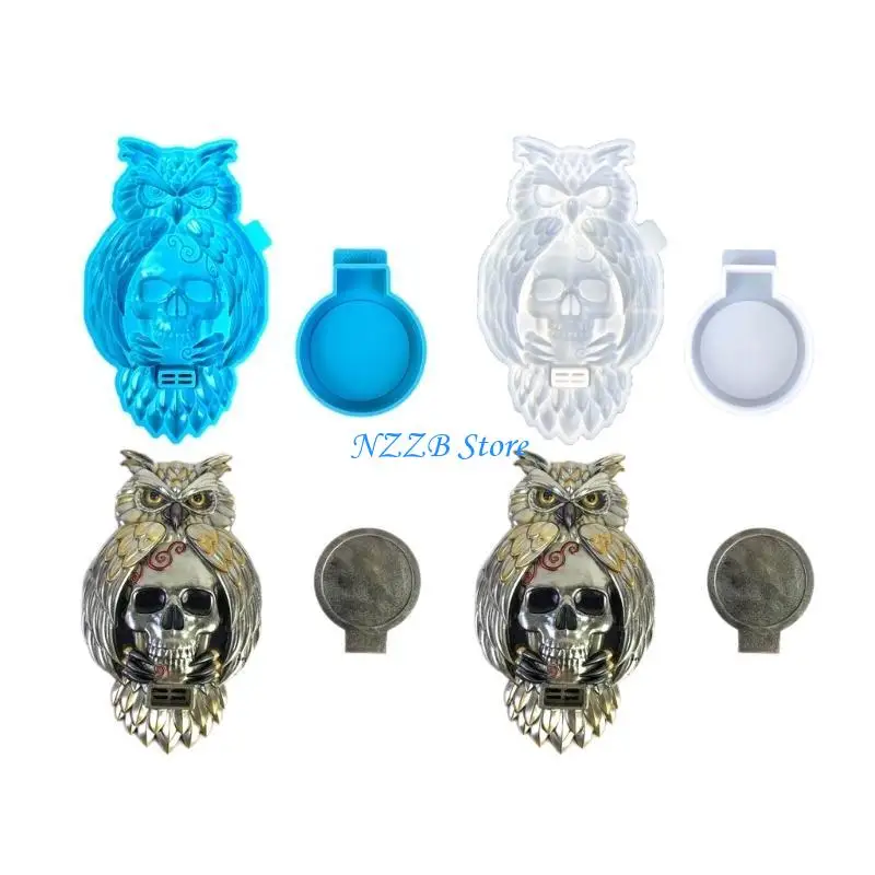 

T21F Exquisite Owl and Skull Shaped Holder Molds Unique Wall Decor Moulds Silicone Material Perfect for Home and Party