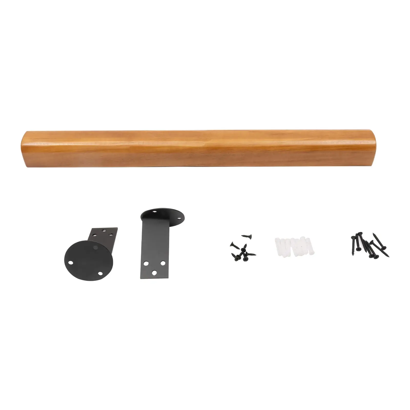 Dynami 2ft Wood Handrails for Indoor Stairs, Wall Mount Stair Handrails, Safety Non-Slip Stair Railing, Professional Pine Handrail