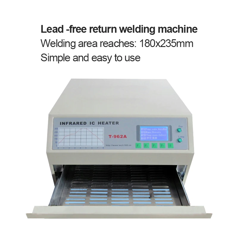 Reflow Soldering Machine Infrared LED IC Heater Reflow Solder with Smoke Channel BGA SMD Rework Solder Station