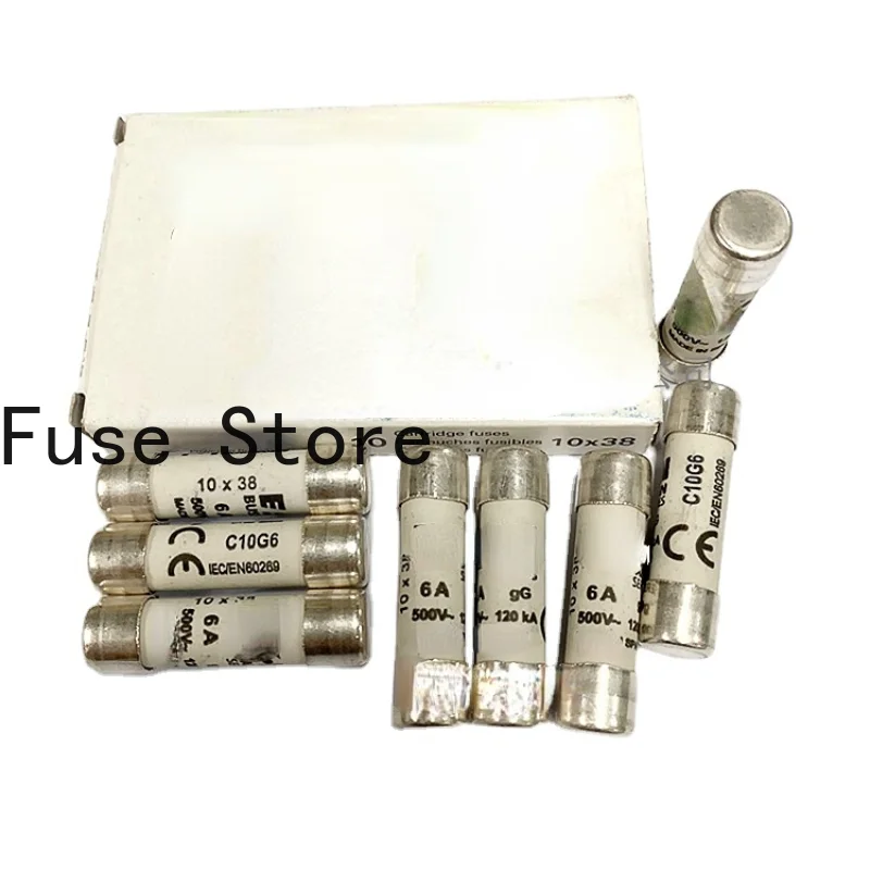 1PCS Fuse Genuine  C10G6 500V 6A 10*38mm GG/gL.