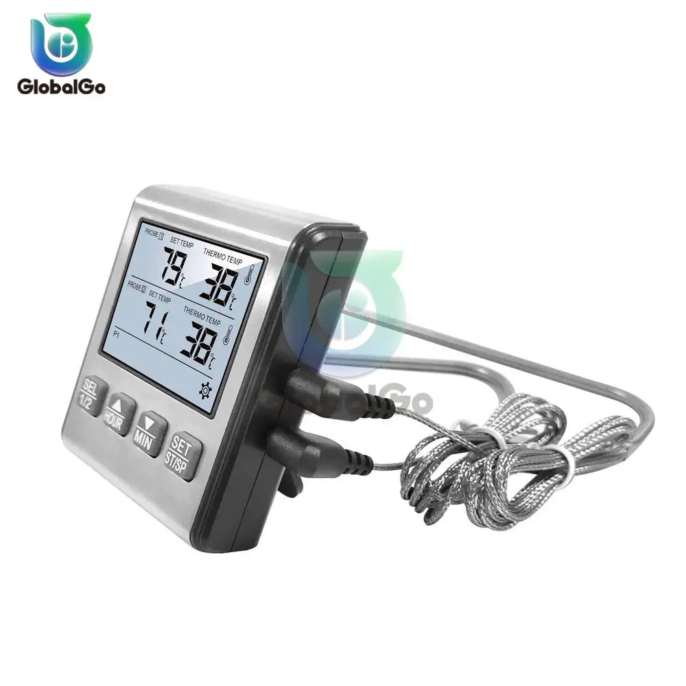 TP710 Digital Timing Food Thermometer Temperature Meter with Timer Function Meat Probe Electronic Kitchen Tools For Cooking BBQ