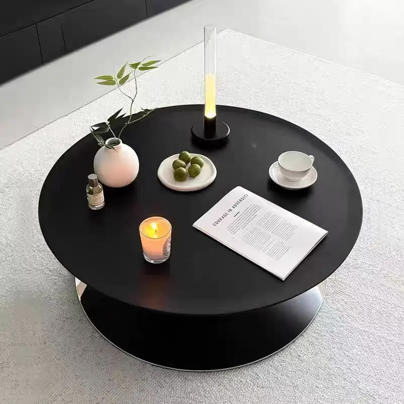 French UFO Mesh Suspended Rock Plate Creative Home Decoration for Living Room & Tea Room Red Cream Color Novelty Coffee Table