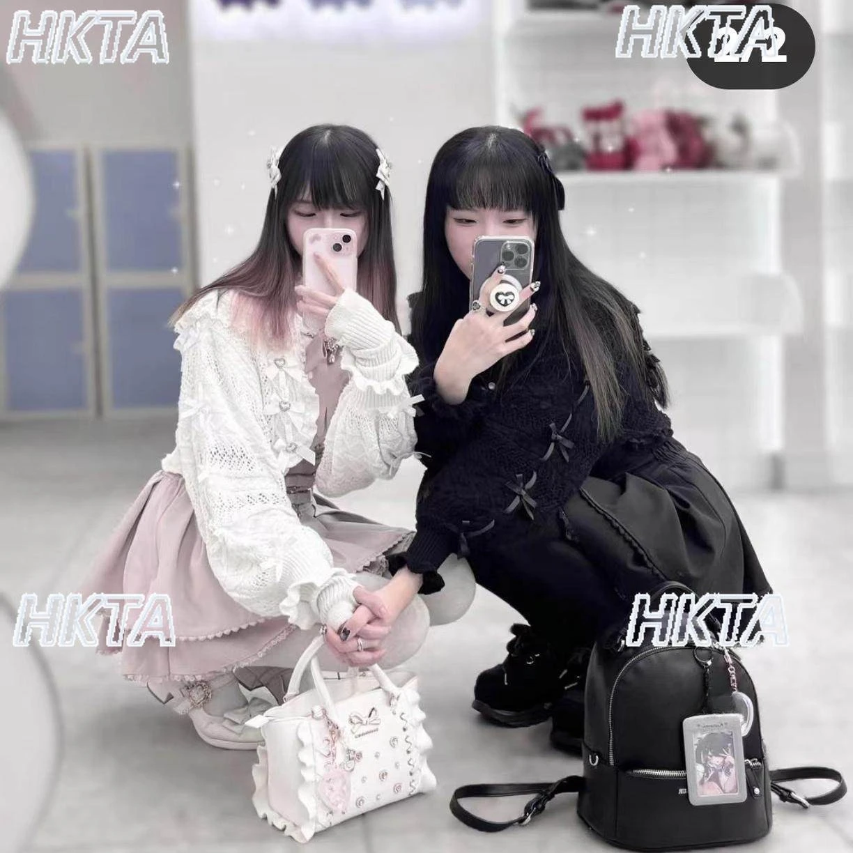 

Японский ручной вязаный крючком милый бант кукольный воротник с рукавами-фонариками полый короткий кардиган черный свитер вязаный свитер в стиле Лолиты топ для женщин