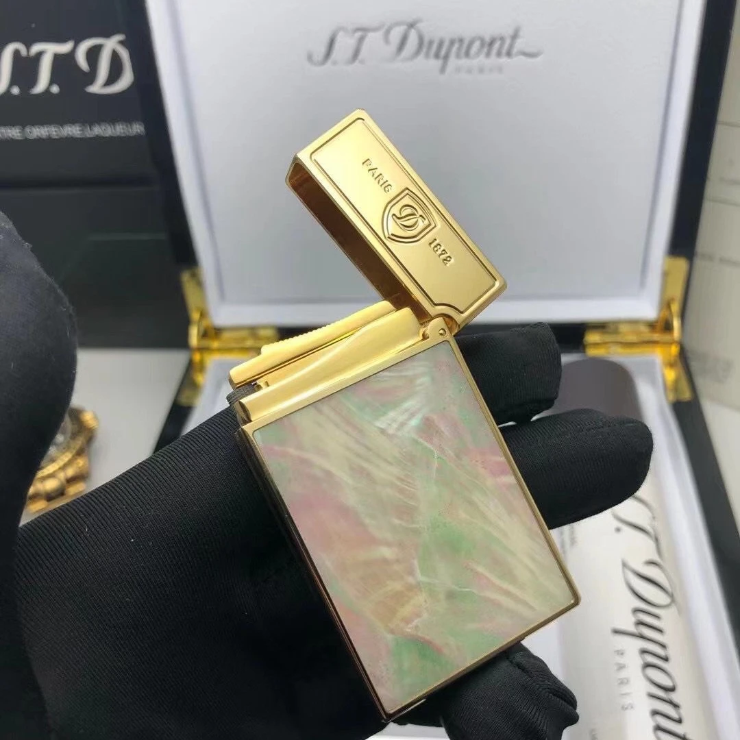 S.T. Dupont L2 Natural Color Shell Refillable Butane Lighter Collection