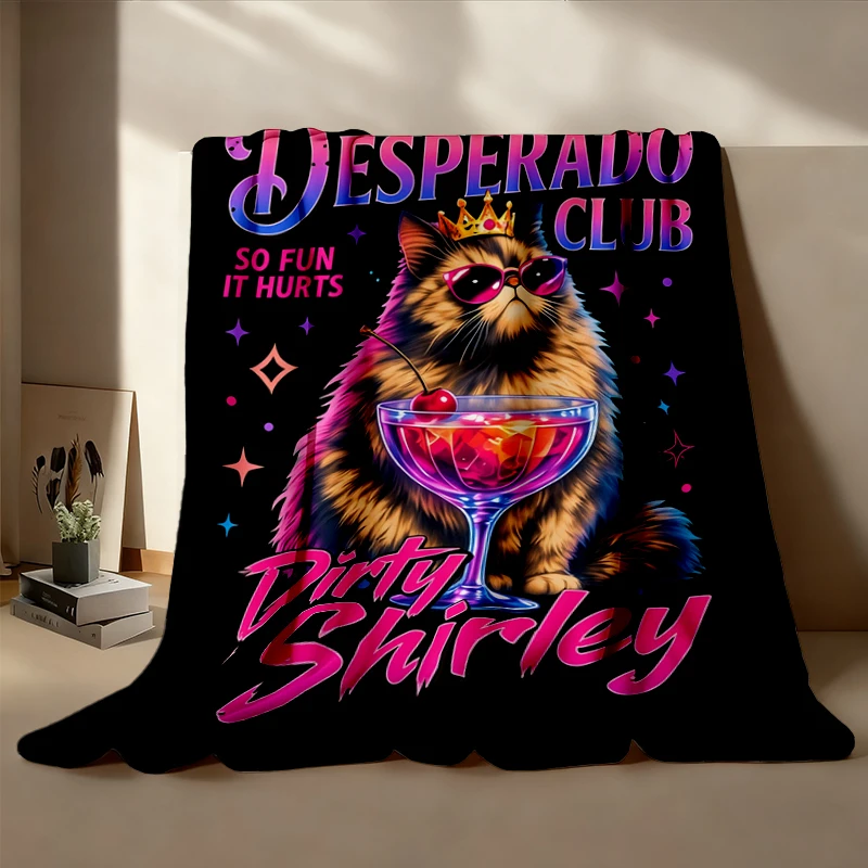 Desperado Club Dirty Shirley Flannel Throw, Dungeon Crawler Carl Cozy Blanket, Princess Donut Warm Blanket