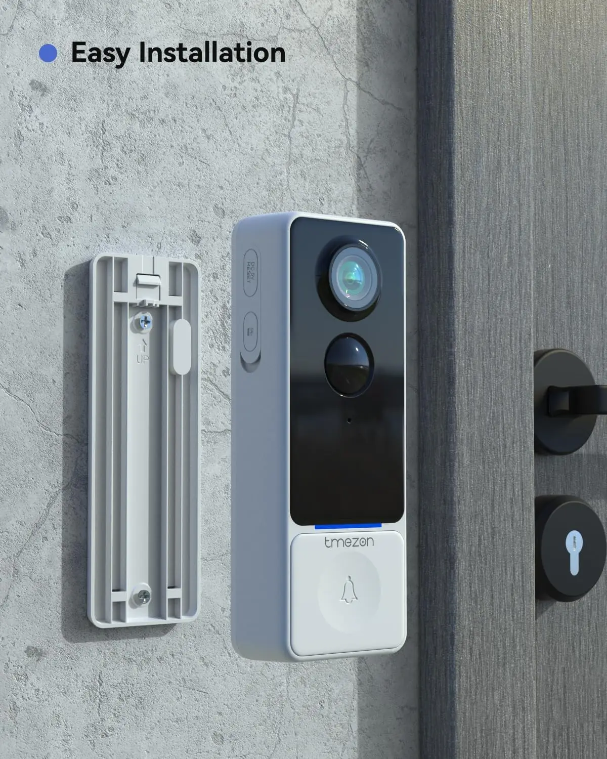 TMEZON CloudEdge APP WiFi Video Smart Doorbell 1080P Intercom Chime Smart IP Video Intercom IR Alarm Wireless Security Camera