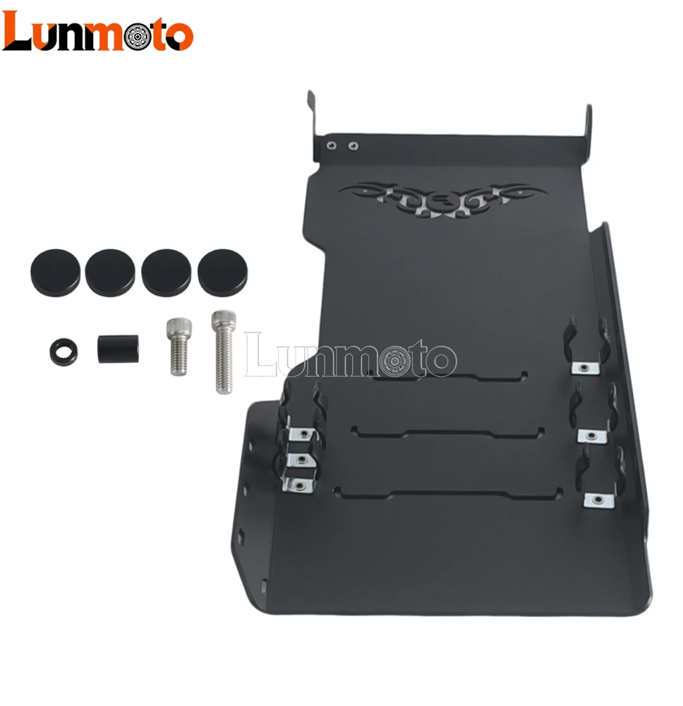 Pazoma Heavy Duty Aluminum Skid Plate Black Anodized Engine Impact Guard For Harley Softail Breakout Heritage Classic 2018-2026