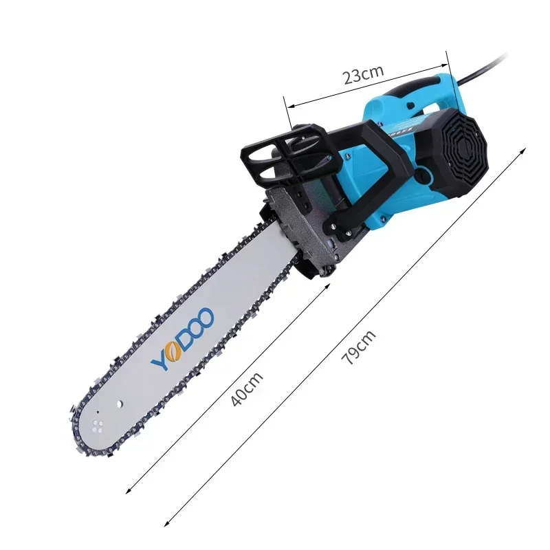 Portable Chainsaw Cordless Chain Saw With 2 Battery Safety and Full Lock for Cutting Trees and Pruning Branches and Gardens.